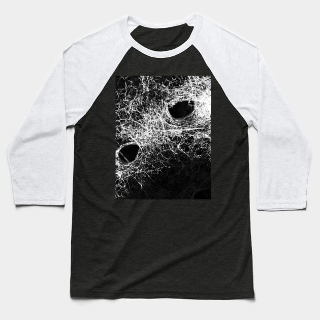 Spider Web Watching You! Baseball T-Shirt by Mickangelhere1